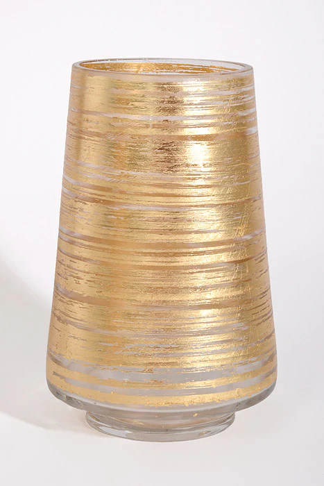 5.1" x 7.9" Glass Vase Gold