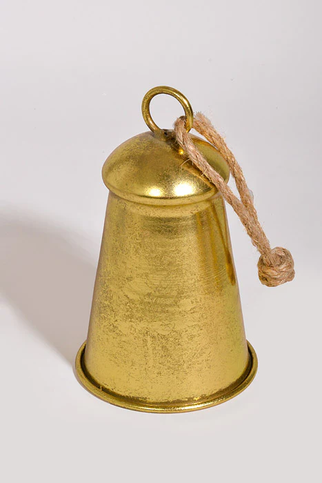 5.5"/6.75"/ 8" Bells Ornaments Gold Set/3 - Image 3