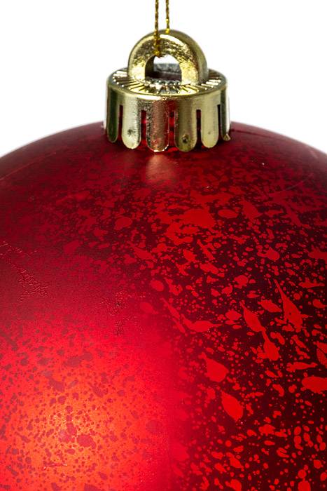 5.5" Matte Mercury Ball Ornament Red Pkg/2 - Image 2