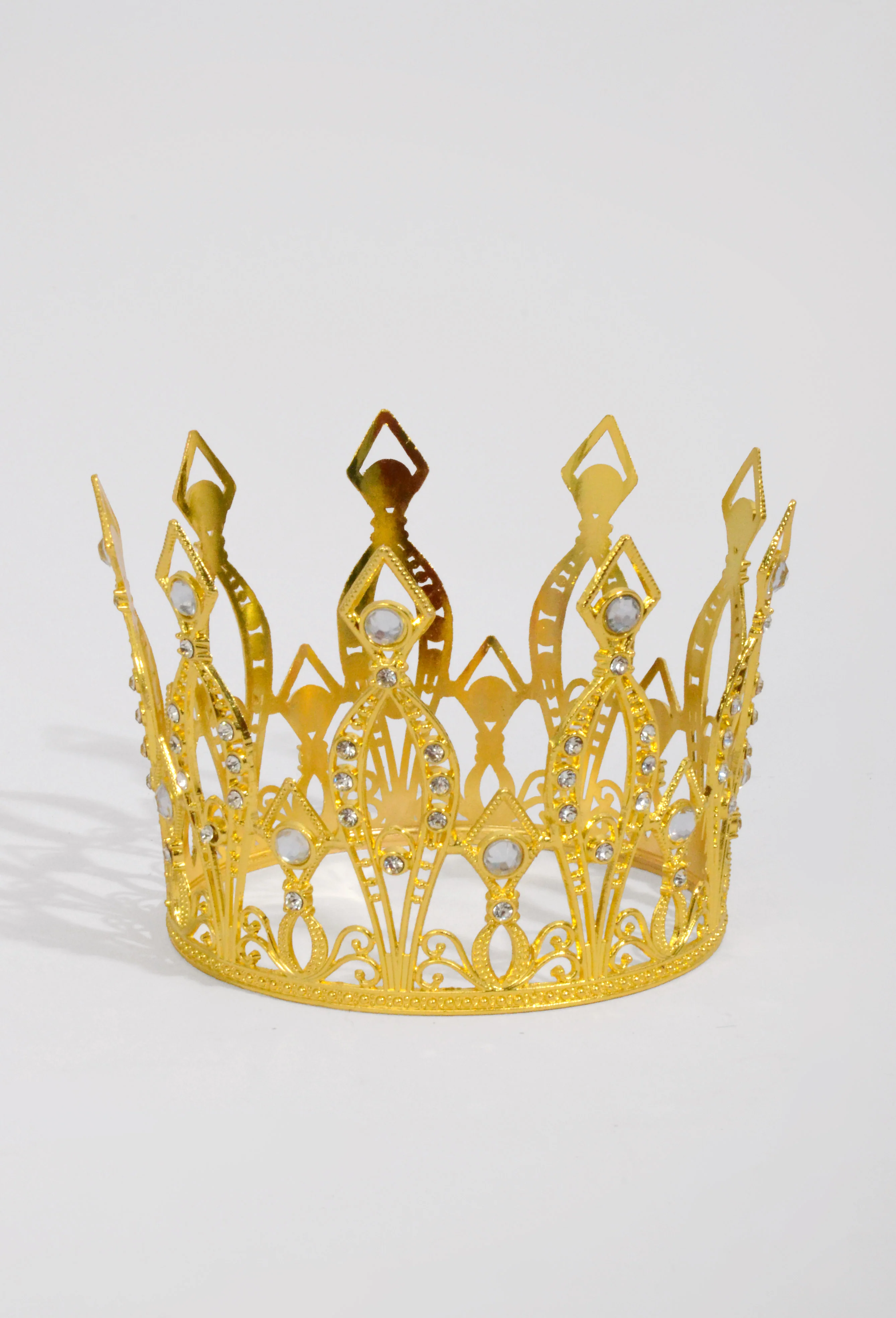 5.5'' X 3.75" Alloy Crown W/ Rhinestones Gold