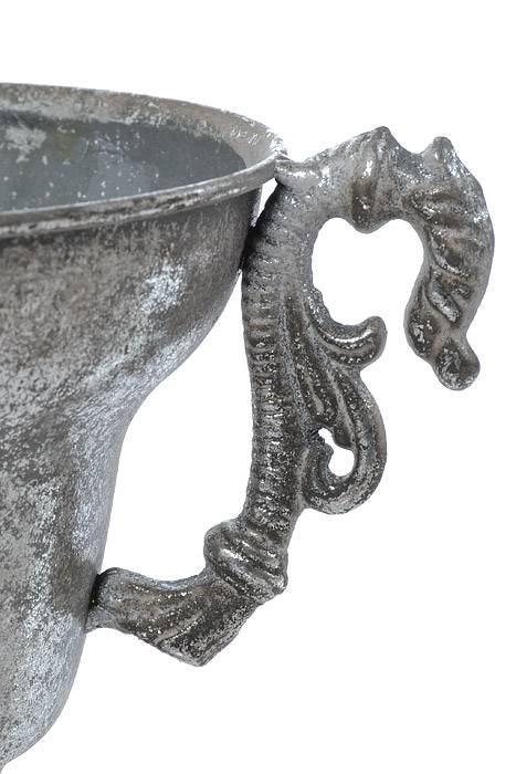5.5" X 6" Metal Trophy Urn Silver - Image 2