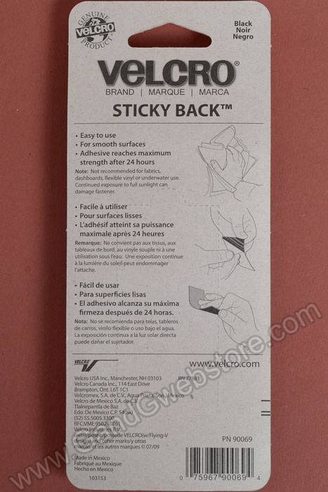 5/8" Velcro Coins W/sticky Back Black Pkg/15 - Image 2