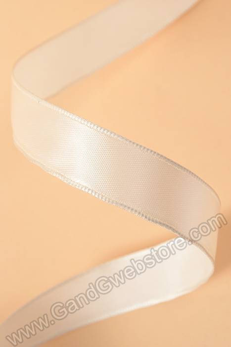 5/8" X 10yds Wired Satin Ribbon Ivory - Image 2