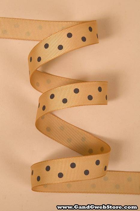 5/8" X 17yds Grosgrain Old Gold #690 - Image 2