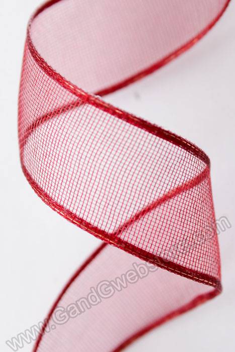 5/8" X 25yds Encore Wired Ribbon Burgundy - Image 2