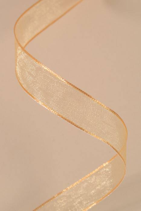 5/8" X 25yds Wired Encore Ribbon Gold - Image 2