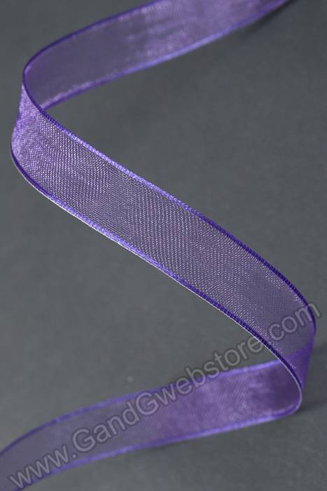 5/8" X 25yds Wired Encore Ribbon Purple - Image 2