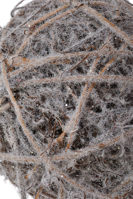 5" Frosted Vine Ball Ornament Natural/Frosted - Image 2