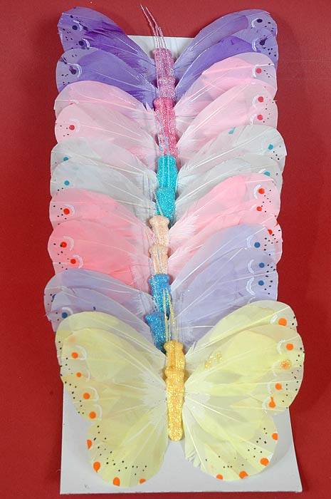 5" Pastel Butterfly Assorted Pkg/12 - Image 2