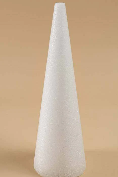 5" X 15" Styrofoam Cone White