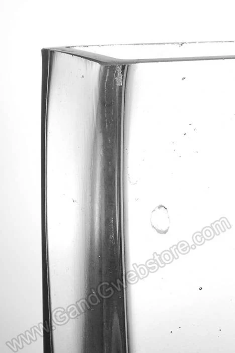 5" X 2" X 5" Rectangular Glass Vase Clear - Image 2