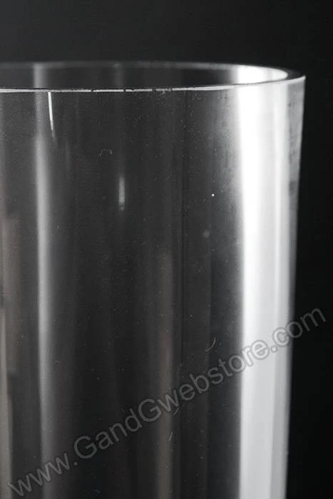 5" X 4.75" X 23.5" Fluted Glass Vase Clear - Image 2