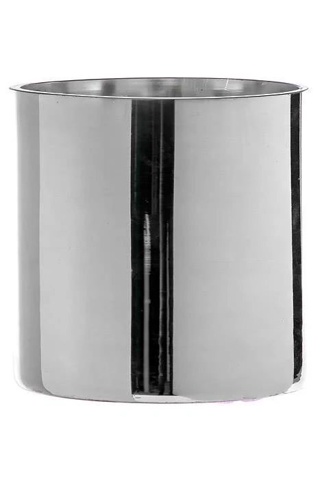 5" X 5" Cylinder Glass Vase Silver
