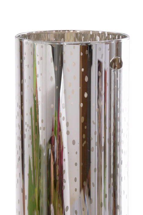 5" X 6" X 7" Mercury Glass Candle Holder (Silver) Set/3 - Image 3