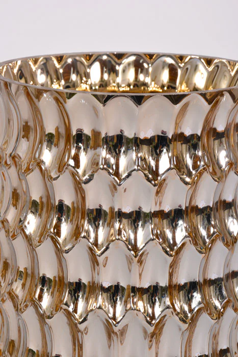 5" X 8" Glass Vase Gold - Image 2