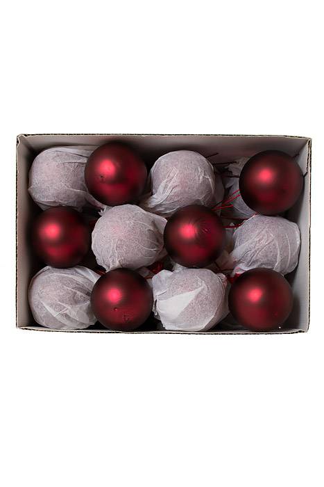 50mm Matte Glass Ball Burgundy Pkg/24 - Image 3