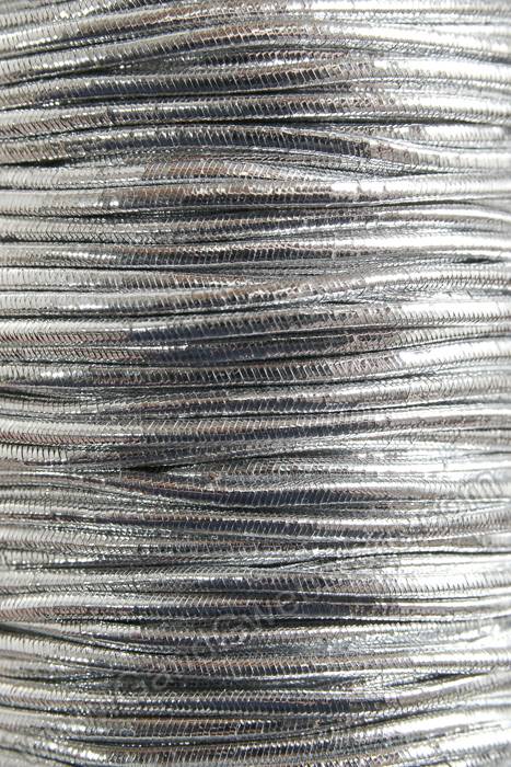 50yds Metallic Elastic Cord Silver - Image 2