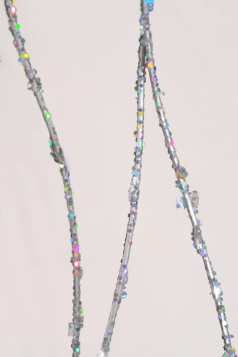 52" Beaded Hanging Spray Silver/Iridescent - Image 3