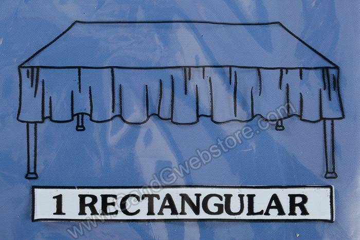 54" X 104" Rectangular Table Cover Blue - Image 2