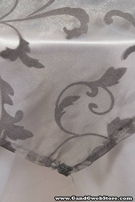 54" X 3yds Sheer/flocked Damask Sheet Silver - Image 2