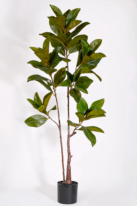 5Ft Artificial Magnolia Tree W/Pot Green