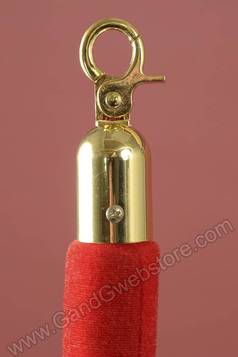 5ft Velour Rope Red/gold - Image 2