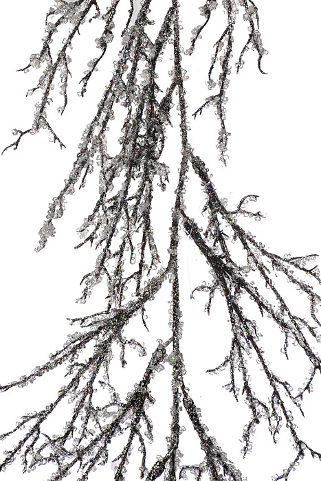 6.3Ft Iced Mini Twig Garland Natural Frosted - Image 2