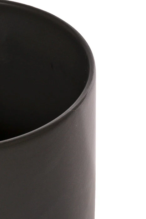 6.5" X 6.25" Cercle Pot Matte Black - Image 2