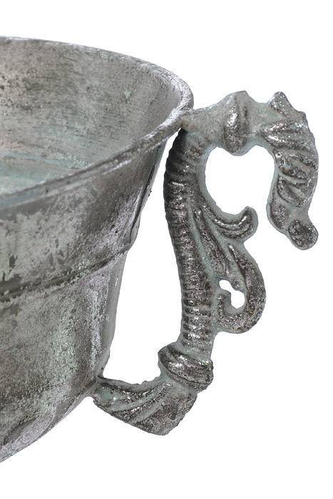 6.5" X 6" Metal Trophy Urn Silver - Image 2