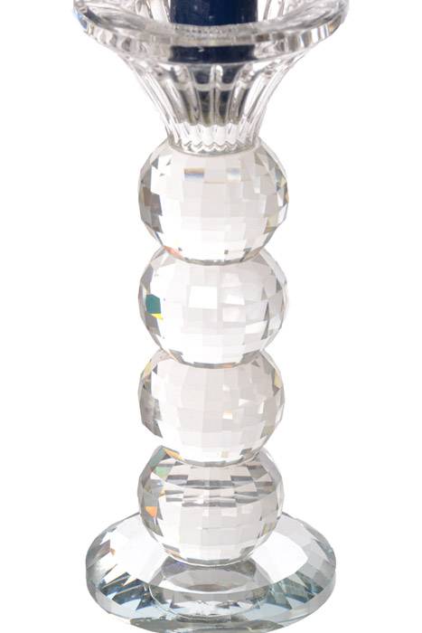6.75" Crystal Single lite Glass Candle Holder Clear - Image 3