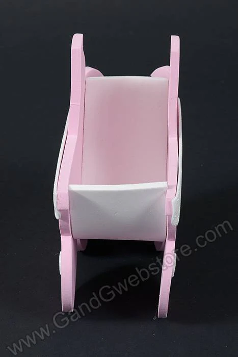 6.75" X 3" X 6.5" Glitter Eva Foam Stroller Pink - Image 2