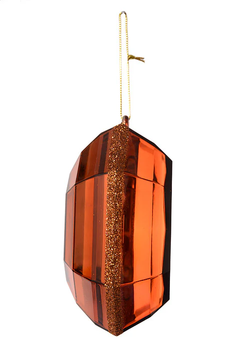 6" Acrylic Square Precious Gem Ornament Copper - Image 2