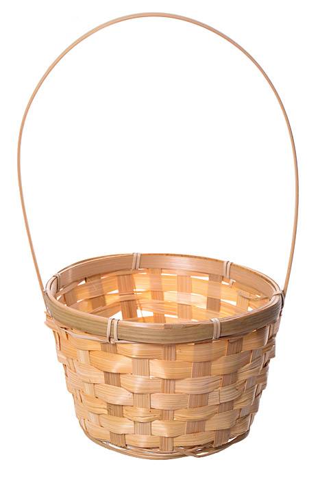 6" Bamboo W/han & Liners Natural Pkg/6