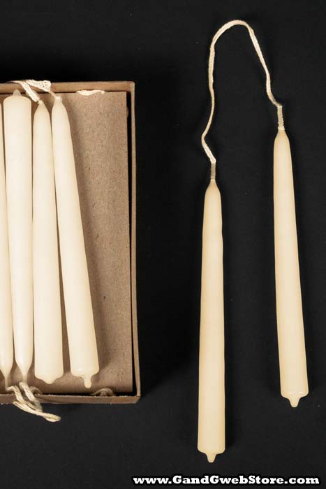 6" Joined Wick Taper Candle Ivory Pkg/12 - Image 2