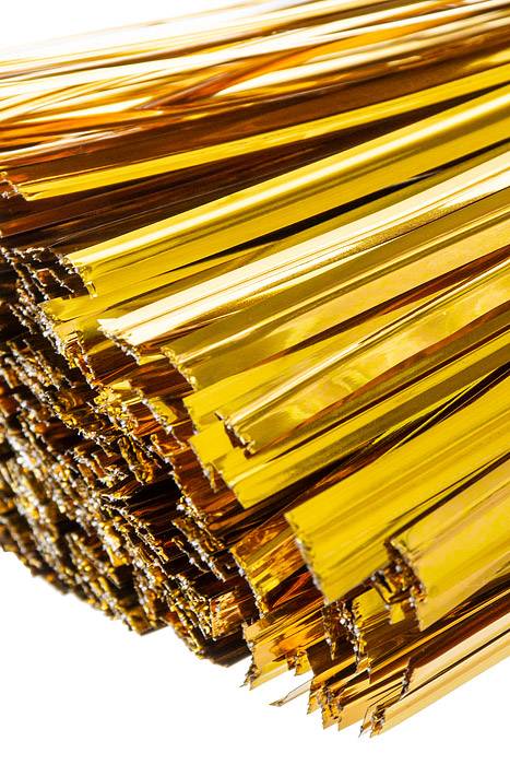 6" Twist Tie Gold Pkg/750 - Image 2
