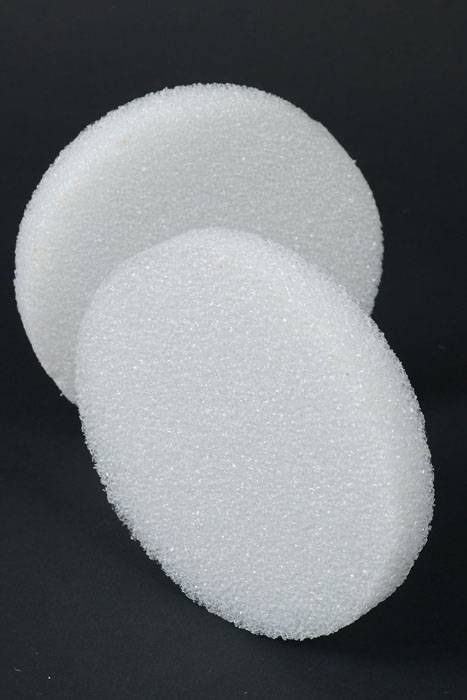 6" X 1" Styrofoam Disc White Pkg/12
