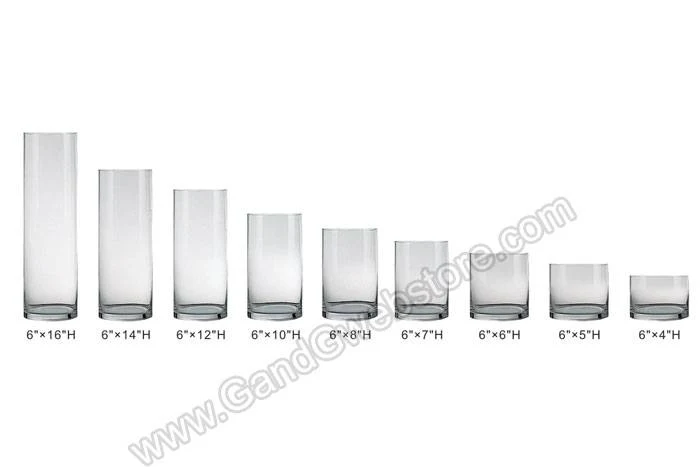 6" X 10" Cylinder Glass Vase Clear - Image 2