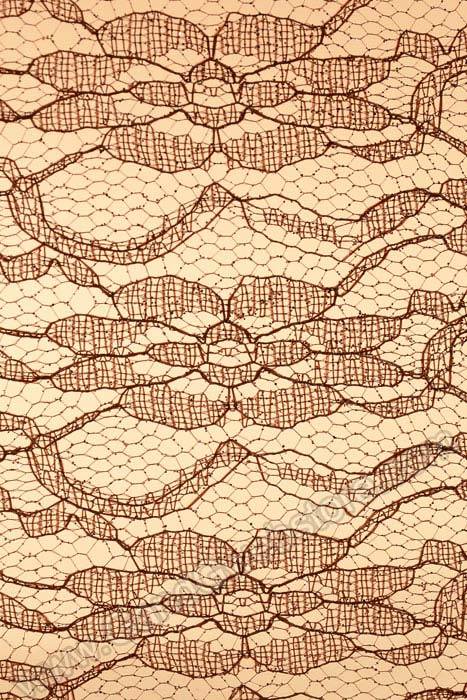 6" X 10yds Sparkle Lace Chocolate - Image 2
