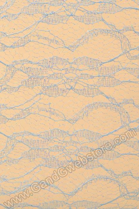 6" X 10yds Sparkle Lace Light Blue - Image 2