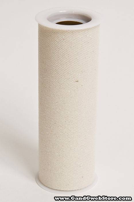 6" X 10yds Sparkle Tulle Ivory - Image 2