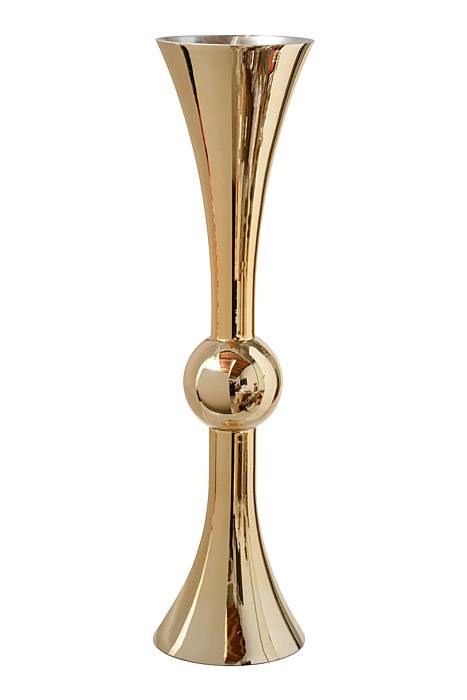 6" X 23.25" Reversible Vase Gold