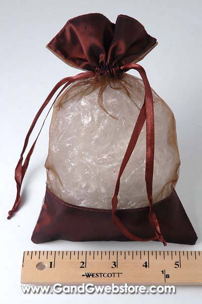 6 X 9Ã¢â‚¬Â Organza/satin Pouches Brown Pkg/12 - Image 3