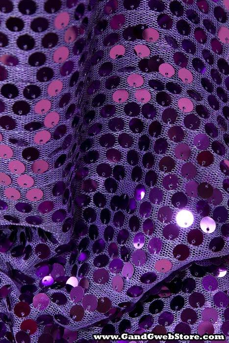 60" X 3yds Sequin Netting Purple - Image 2