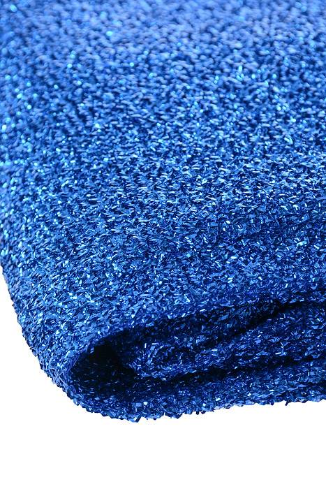 60" X 3yds Sponge Lurex Royal Blue - Image 2