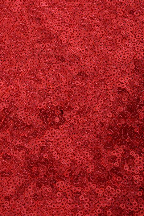 60" X 5yds Sequin Netting Red - Image 2