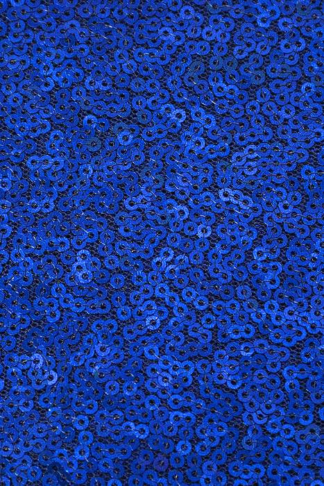 60" X 5yds Sequin Netting Royal Blue - Image 2