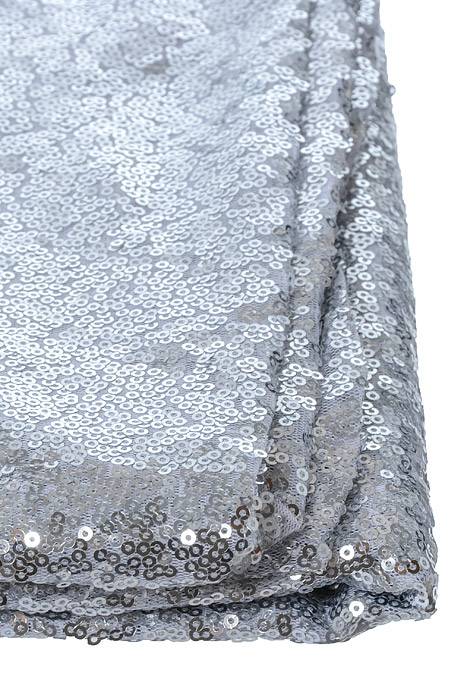 60" X 5yds Sequin Netting Silver