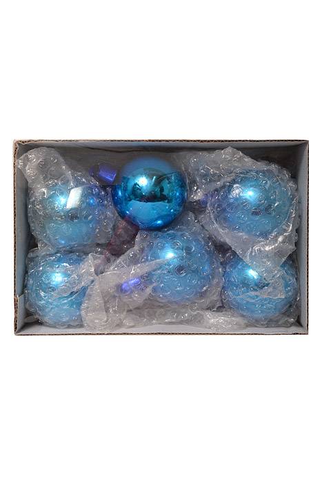 60mm Gloss Glass Ball Ornament Royal Blue Pkg/12 - Image 2