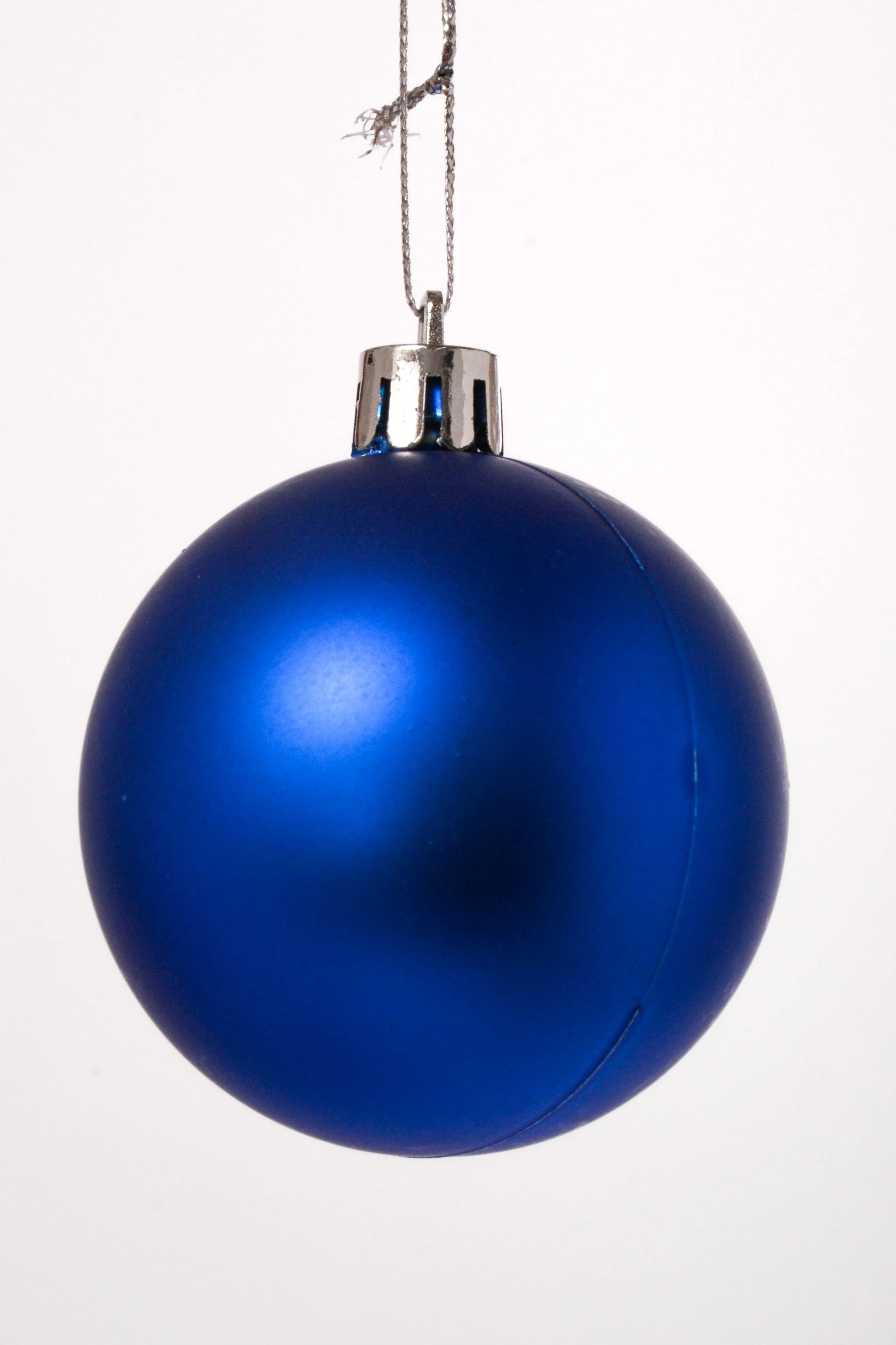 60MM Matte Plastic Ornament Ball Bx/12 Royal Blue - Image 2