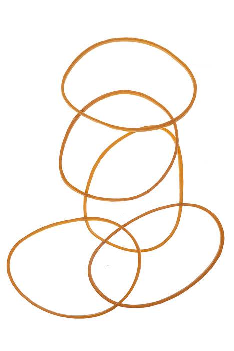 60mm X 3mm Rubber Band Brown - Image 2